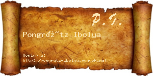 Pongrátz Ibolya névjegykártya