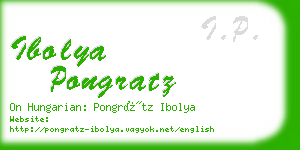 ibolya pongratz business card